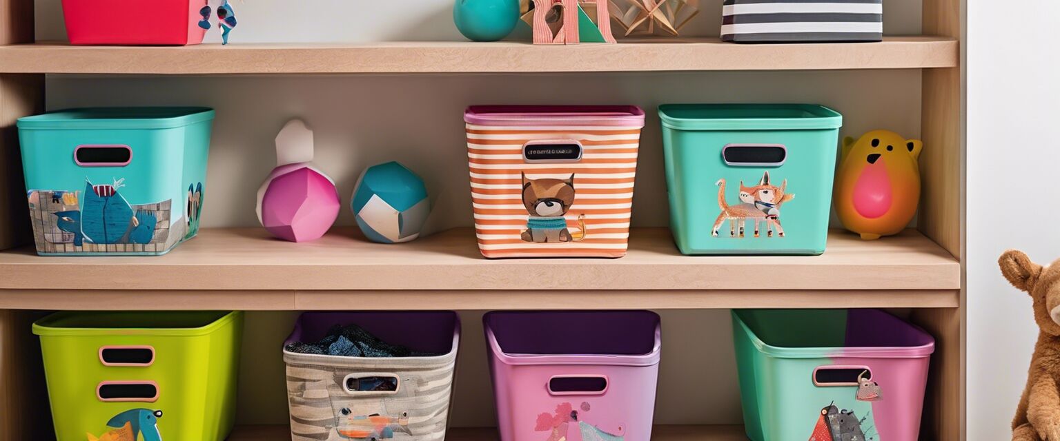 Custom kids storage bins