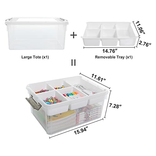 Citylife 17 QT Plastic Storage Box